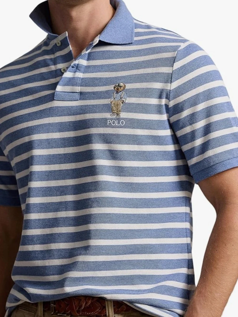 POLO RALPH LAUREN Men's Custom Slim Fit Polo Bear Polo Shirt
